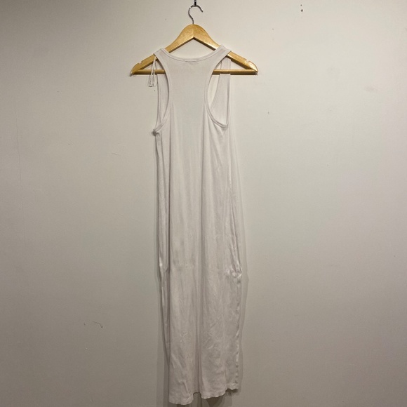 Zara Ribbed White Oversized Minimalist Maxi Dress - Picture 4 of 4
